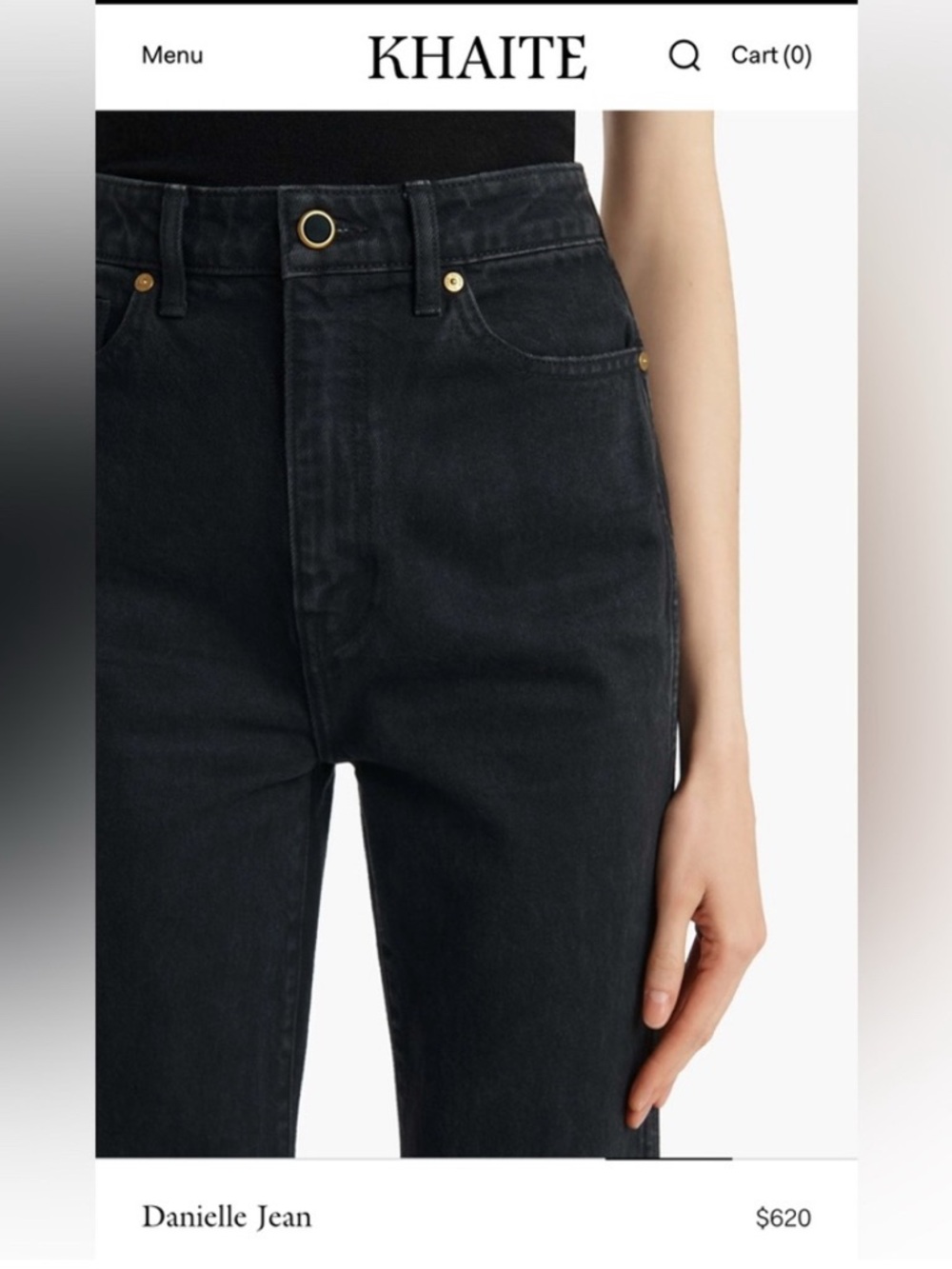 Khaite Jeans The Danielle Black Pants size 26
